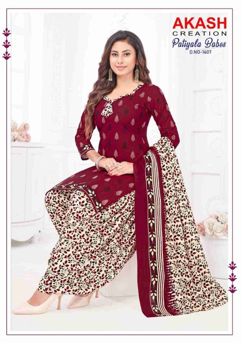 Akash Creation Patiyala Babes Vol 16 Cotton Daily Wear Salwar Suit