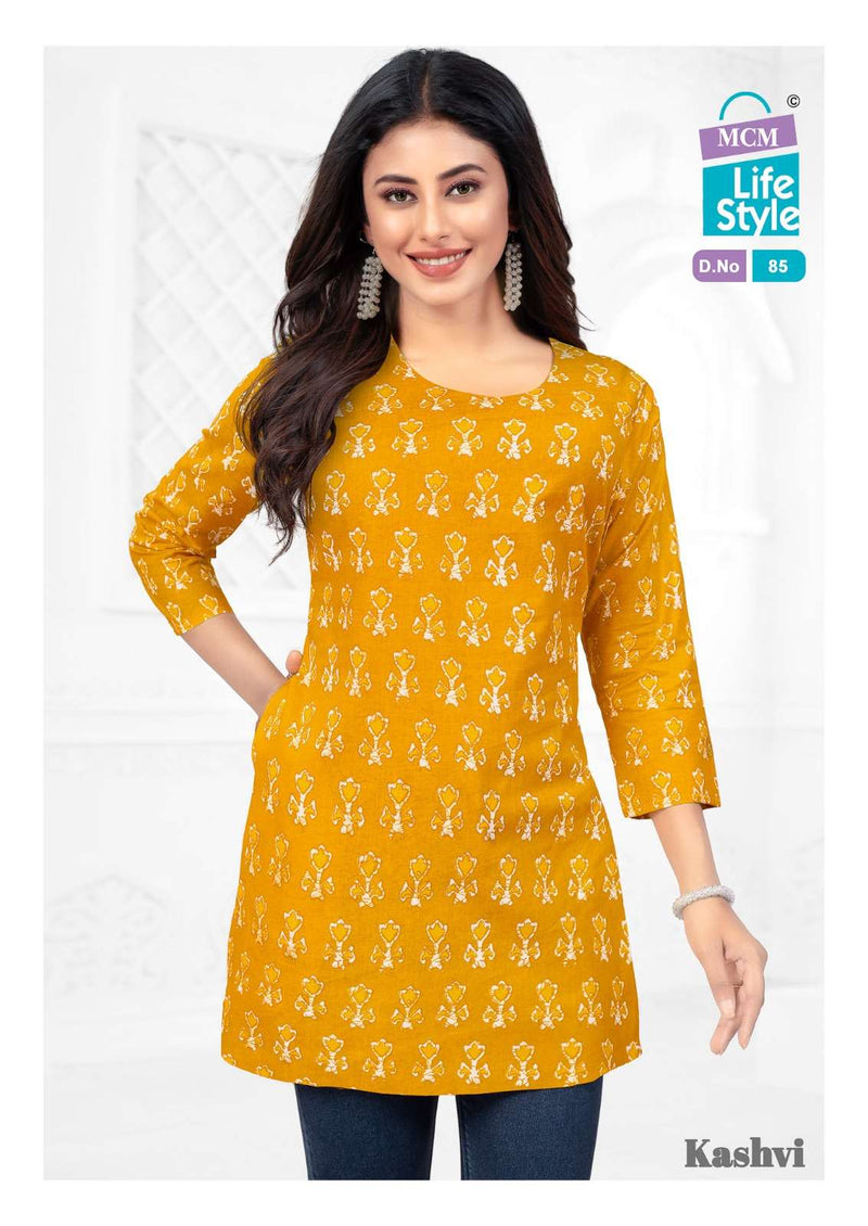 Mcm Lifestyle Kashvi Vol 5 Cotton Daily Wear Short Kurti Set