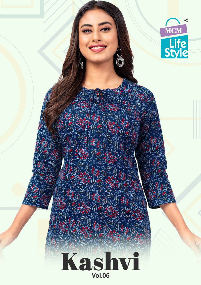 Mcm Lifestyle Kashvi Vol 5 Cotton Daily Wear Short Kurti Set