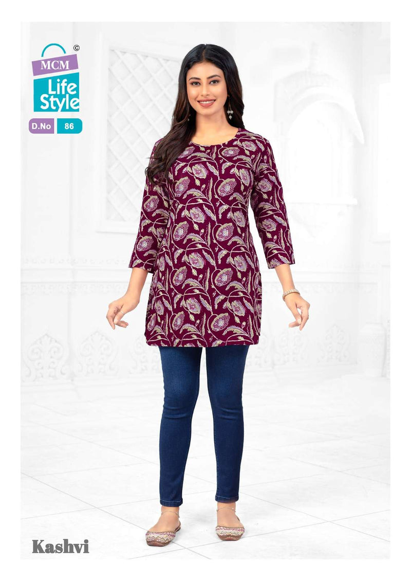 Mcm Lifestyle Kashvi Vol 5 Cotton Daily Wear Short Kurti Set