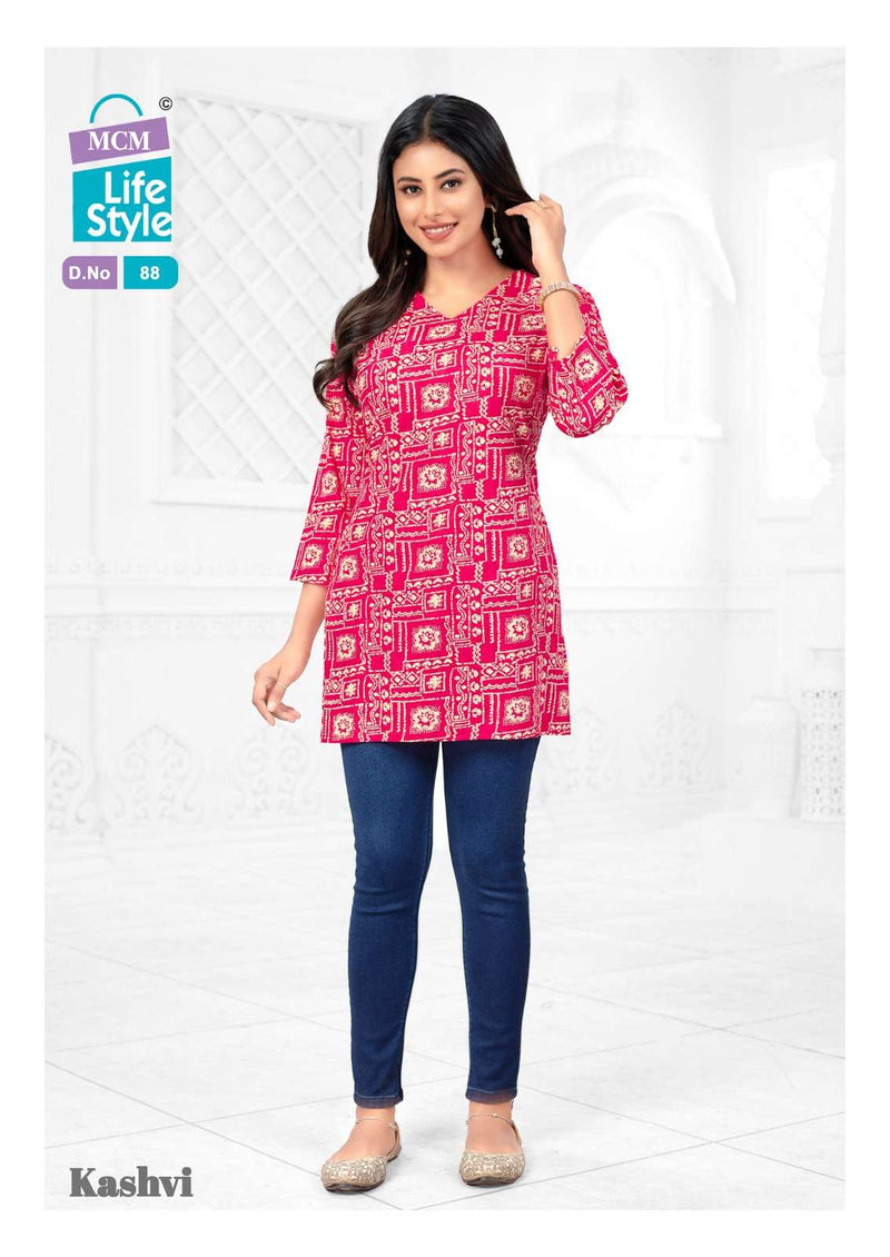 Mcm Lifestyle Kashvi Vol 5 Cotton Daily Wear Short Kurti Set