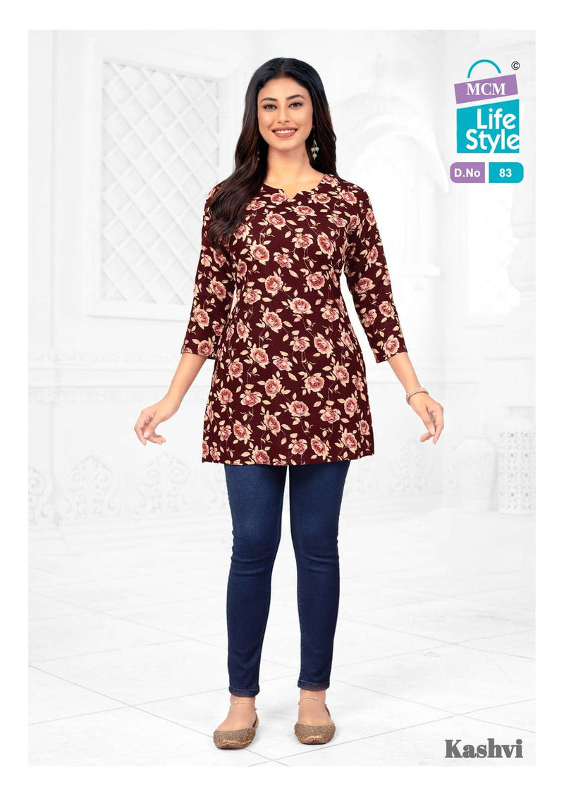 Mcm Lifestyle Kashvi Vol 5 Cotton Daily Wear Short Kurti Set