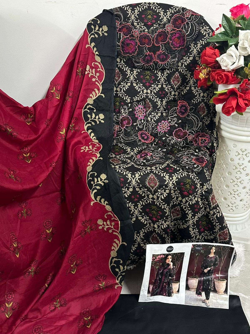 Mehboob Tex Design No 1422 A Edition Cotton Print Embrodairy Suit