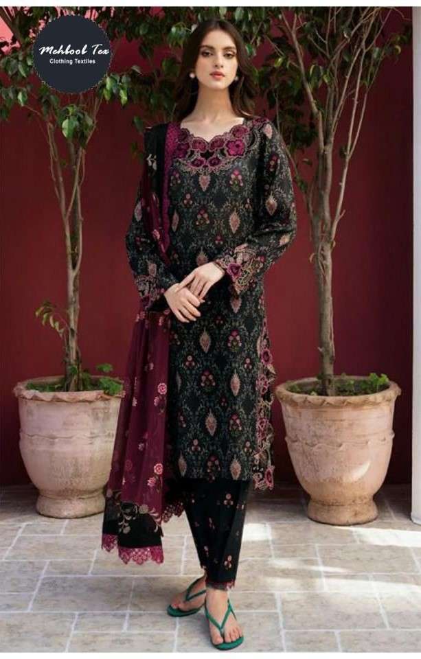 Mehboob Tex Design No 1422 A Edition Cotton Print Embrodairy Suit