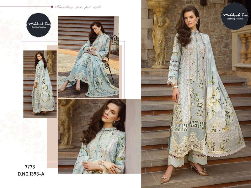 Mehboob Tex Elaf Self Embroidered Collection Cotton Self Embrodairy Fancy Suit