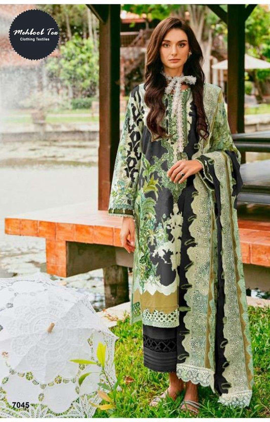 Mehboob Tex Design No 1417 B Cotton Patch Work Fancy Salwar Suit