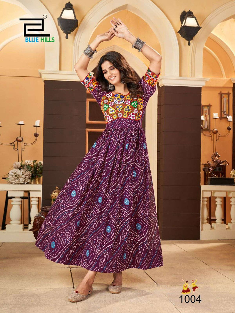 Mf Lehariyo Georgette Heavy Gamthi Wok Long Frill Gown