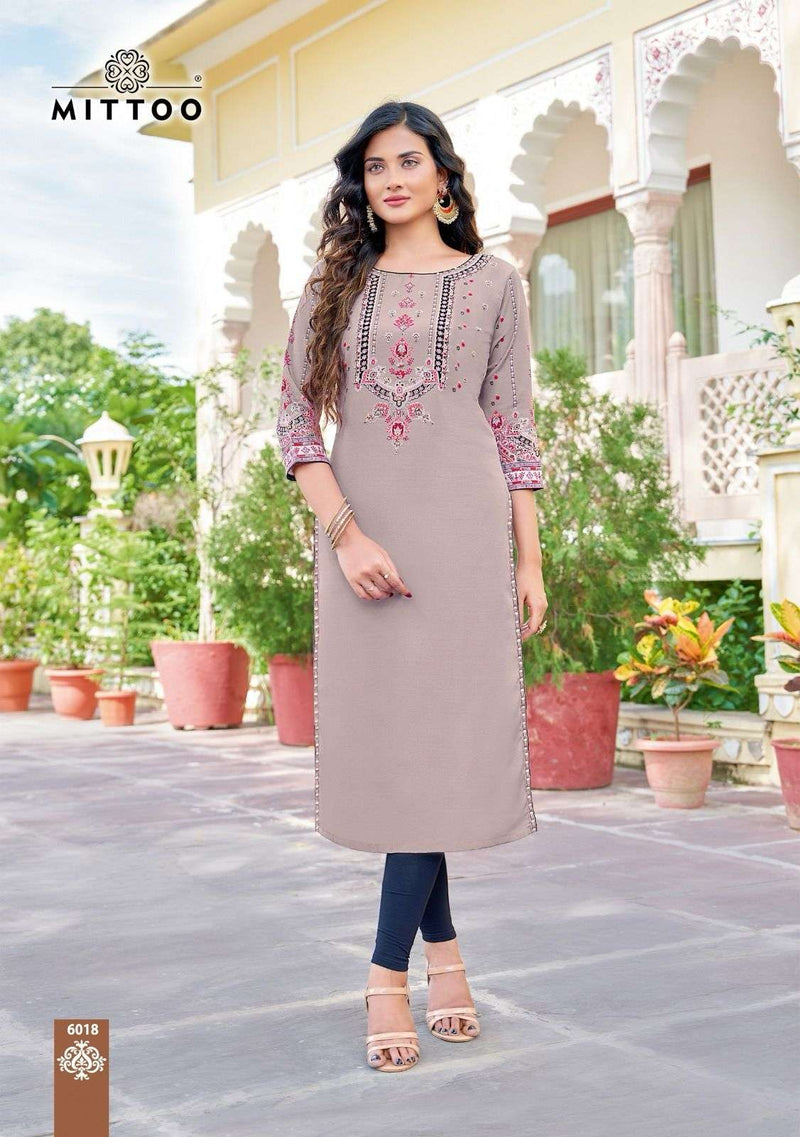 Mittoo Rihana Vol 3 Rayon Print Handwork Casual Wear Fancy Kurti Set