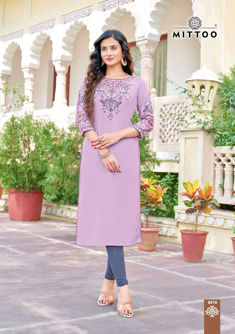 Mittoo Rihana Vol 3 Rayon Print Handwork Casual Wear Fancy Kurti Set