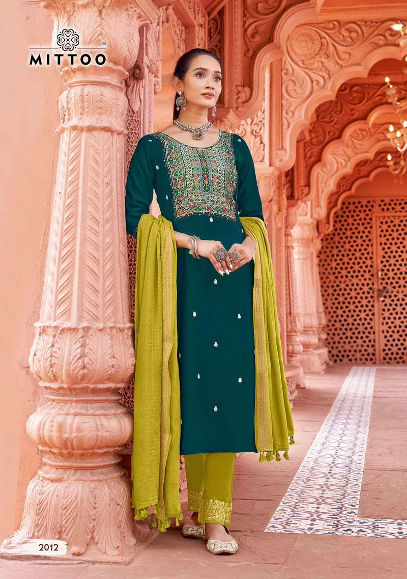 Mittoo Simayaa Vol 2 Viscose Weaving Fancy Casual Wear Kurti Combo Set