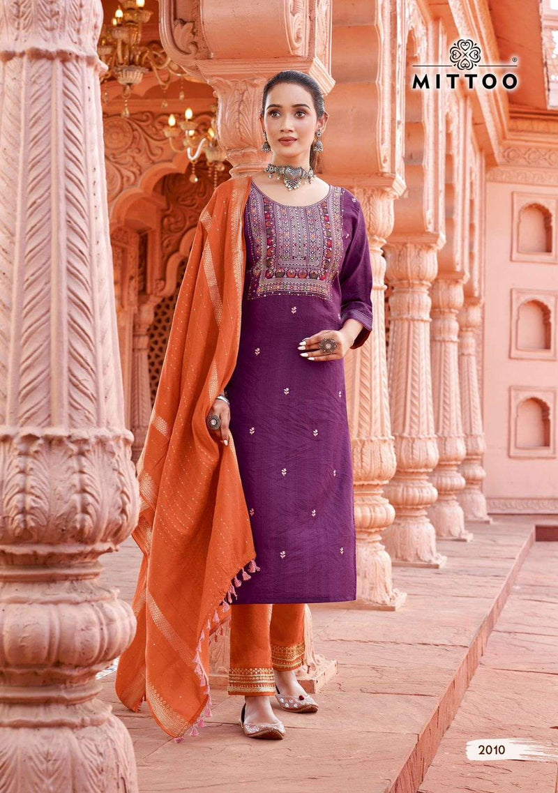 Mittoo Simayaa Vol 2 Viscose Weaving Fancy Casual Wear Kurti Combo Set