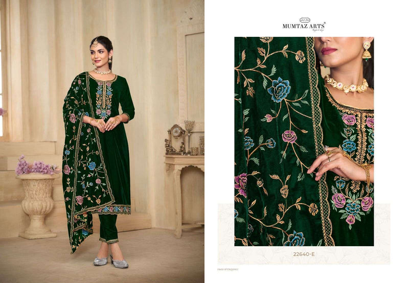 Mumtaz Arts Ishq Velvet Heavy Embroidery Party Wear Suit