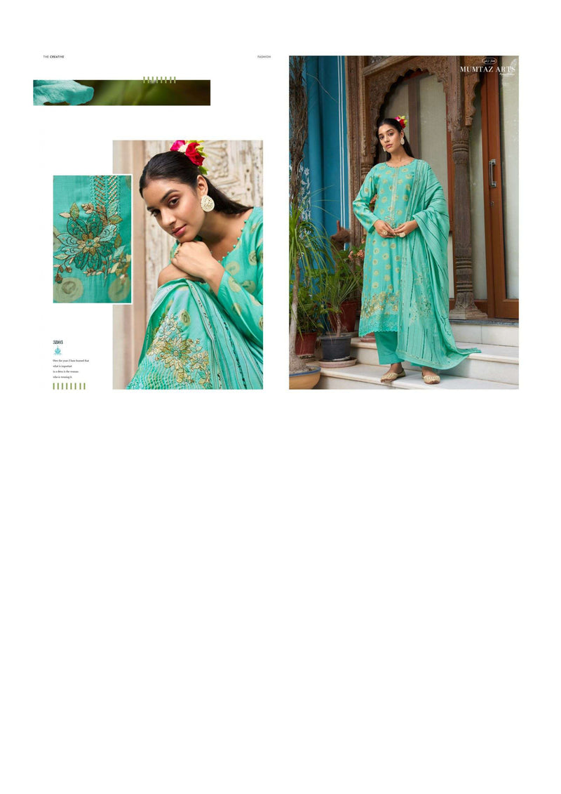 Mumtaz Arts Jasmine Musline Digital Print Fancy Embroidery Work Salwar Suit