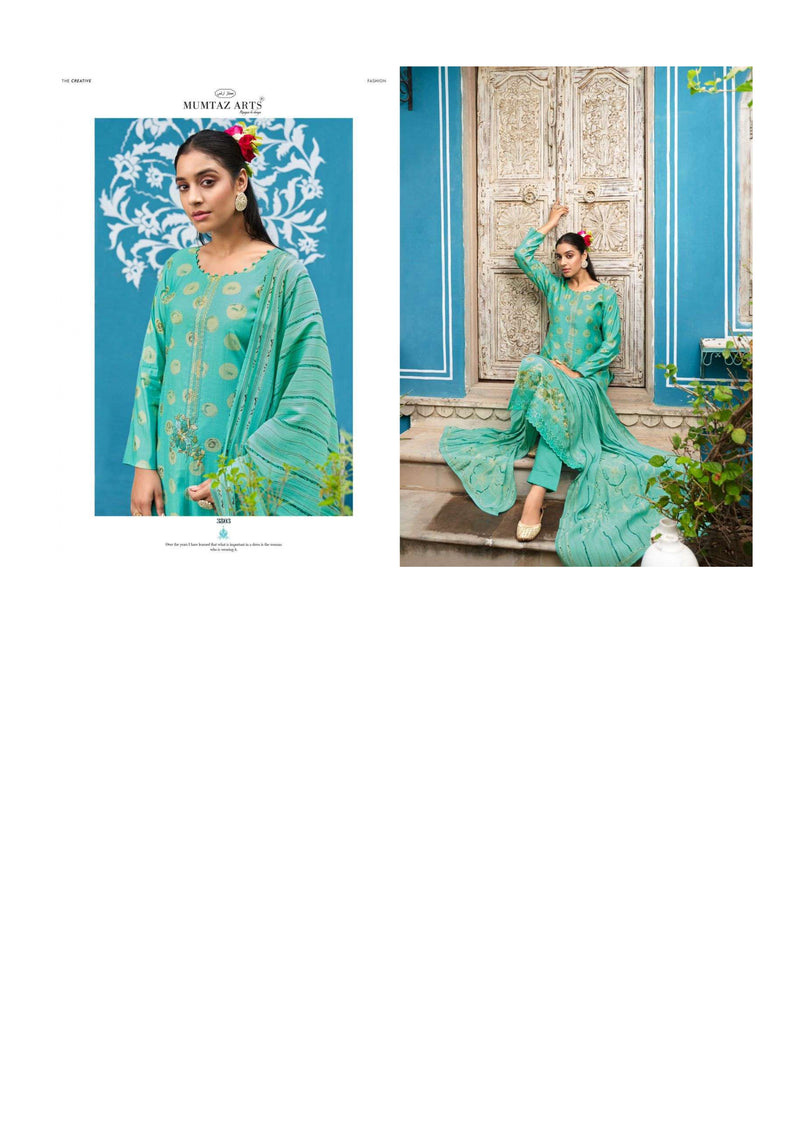 Mumtaz Arts Jasmine Musline Digital Print Fancy Embroidery Work Salwar Suit