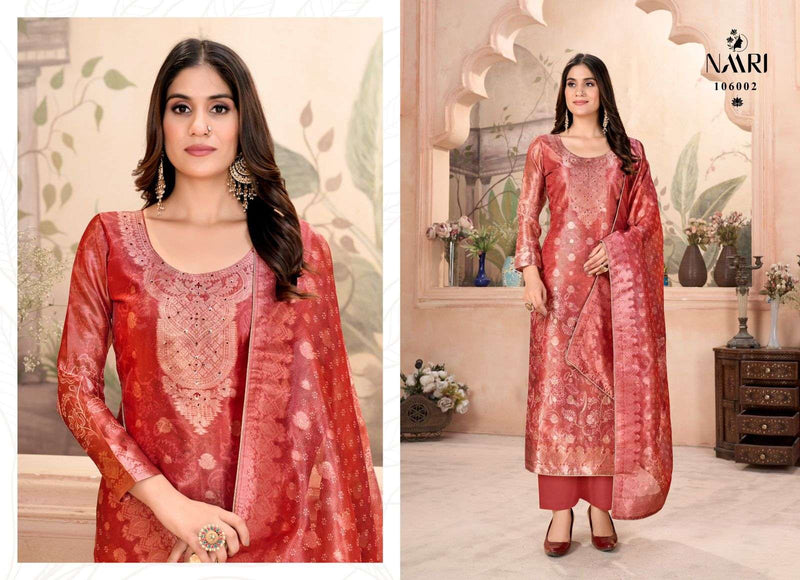 Naari Ibaas Jacquard Fancy Designer Party Wear Suit