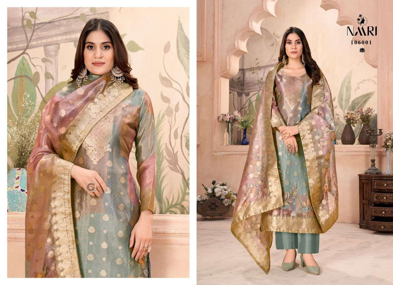 Naari Ibaas Jacquard Fancy Designer Party Wear Suit