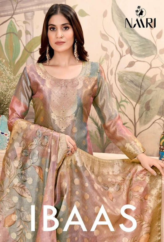 Naari Ibaas Jacquard Fancy Designer Party Wear Suit