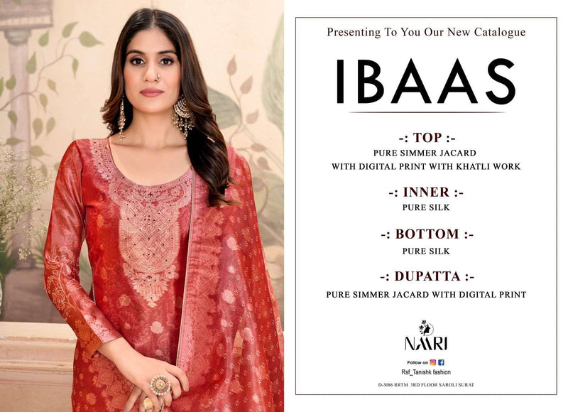 Naari Ibaas Jacquard Fancy Designer Party Wear Suit