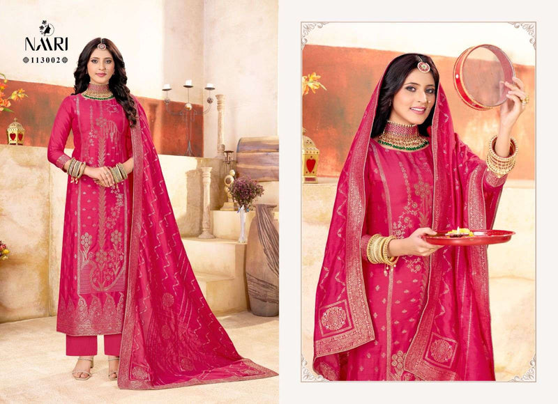 Naari Karwa Special Muslin Jacquard Designer Festiv Wear Salwar Kameez