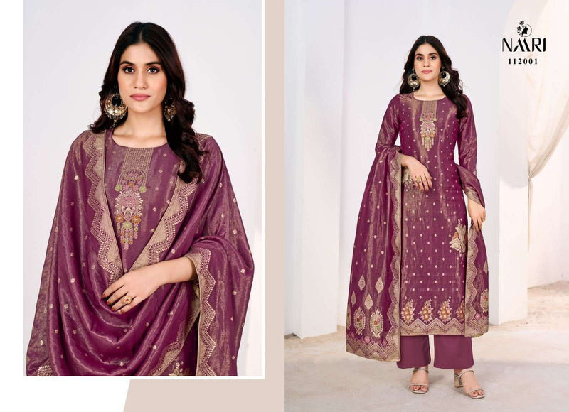 Naari Suhhag Jacquard Diamond Handwork Fancy Designer Salwar Suit