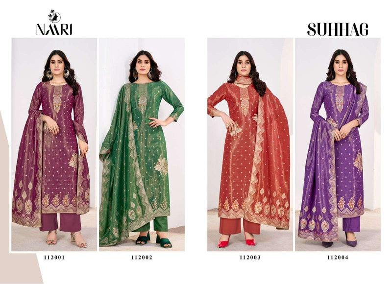 Naari Suhhag Jacquard Diamond Handwork Fancy Designer Salwar Suit