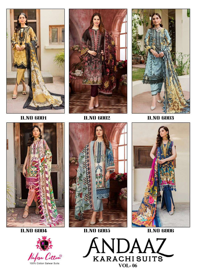 Nafisa Cotton Andaaz Karachi Vol 6 Fancy Suits