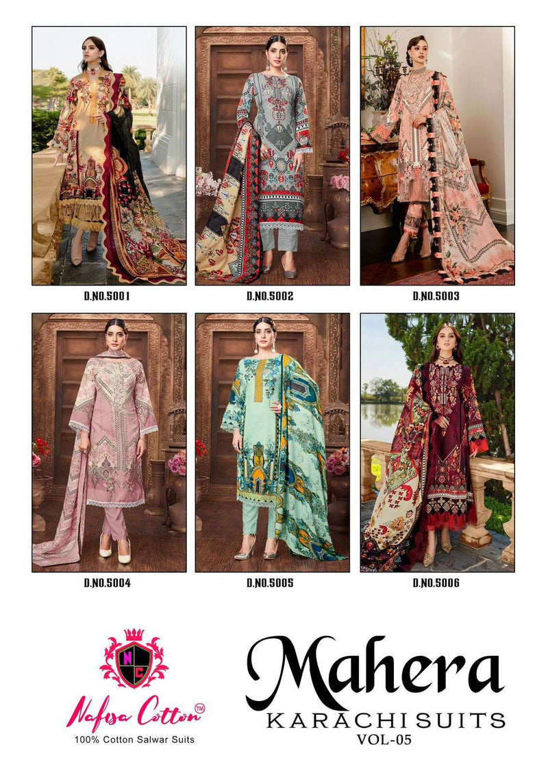 Nafisa Cotton Mahera Karachi Suits Vol 5 Cotton Digital Pakistani Suit