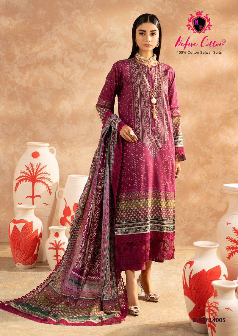 Nafisa Sahil Designer Cotton Collection Vol 14 Daily Wear Fancy Salwar Suit