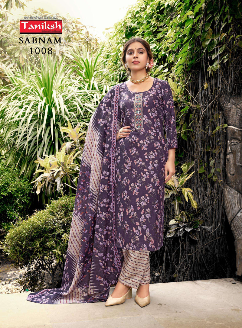 Navkar Sabnam Vol 1 Capsule Print Embroidery Work Casual Wear Kurti Pant Dupatta Set