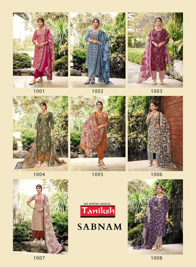 Navkar Sabnam Vol 1 Capsule Print Embroidery Work Casual Wear Kurti Pant Dupatta Set