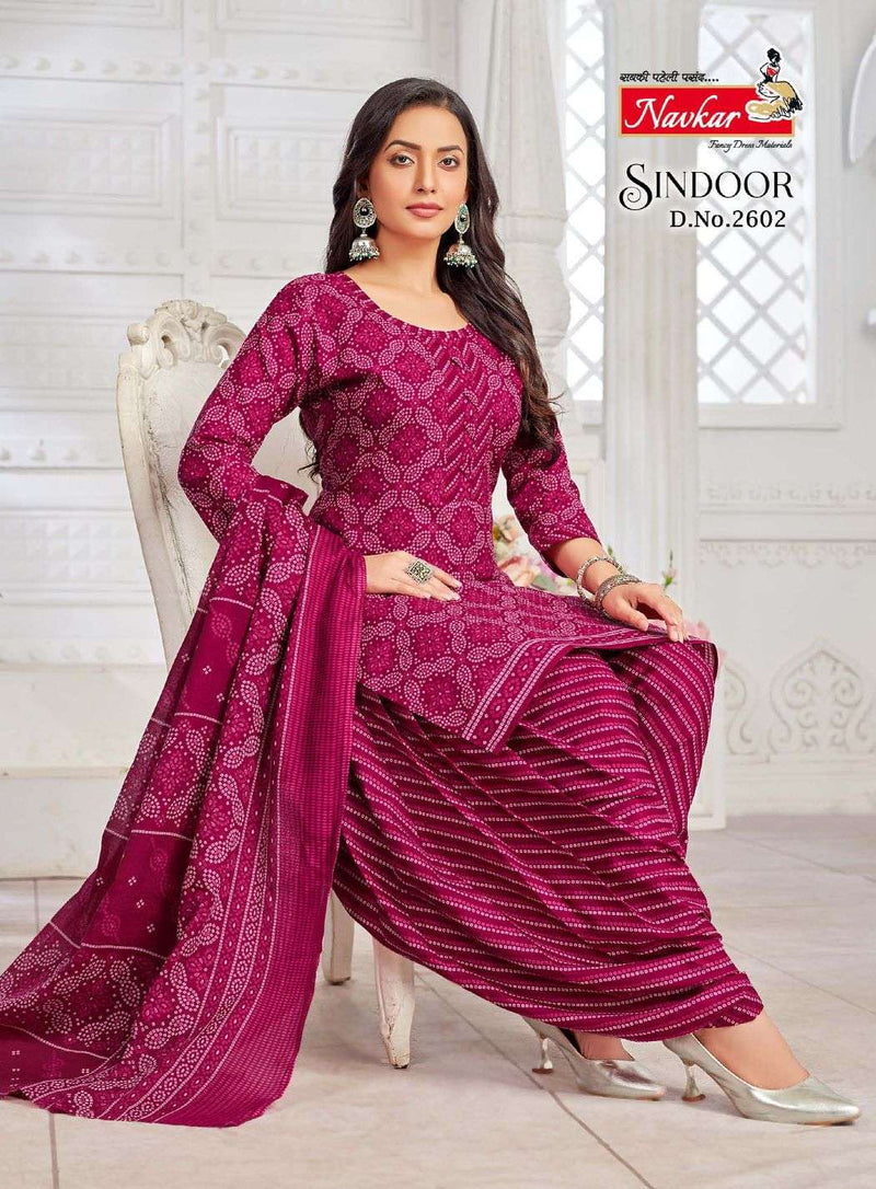 Navkar Sindoor Vol 26 Cotton Patiyala Daily Wear Suit