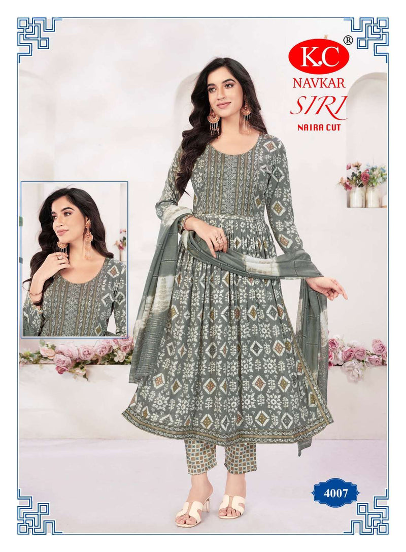 Navkar Siri Vol 4 Capsule Foil Print Nyra Cut Casual Wear Kurti Combo Set