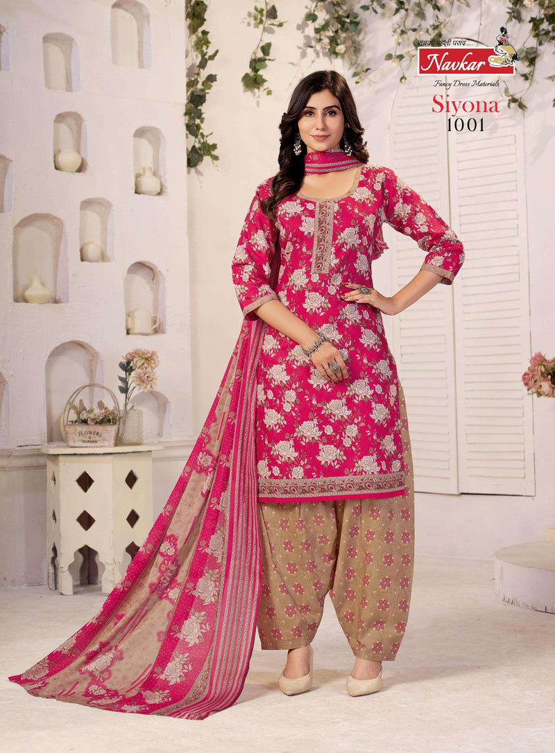 Navkar Siyona Vol 1 Cotton Print Dailywear Stiched Salwar Suit