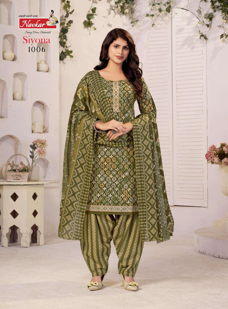 Navkar Siyona Vol 1 Cotton Print Dailywear Stiched Salwar Suit