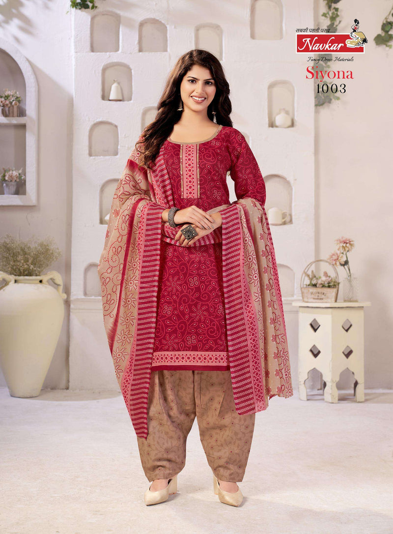 Navkar Siyona Vol 1 Cotton Print Dailywear Stiched Salwar Suit