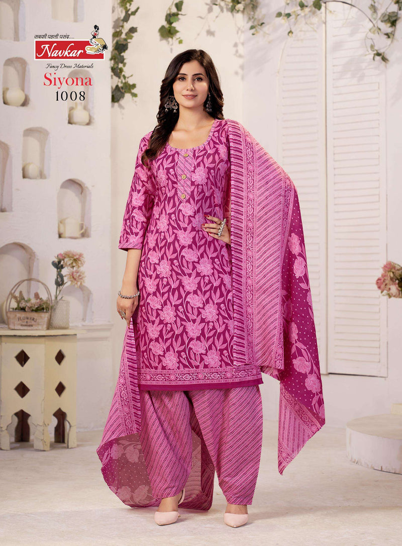 Navkar Siyona Vol 1 Cotton Print Dailywear Stiched Salwar Suit