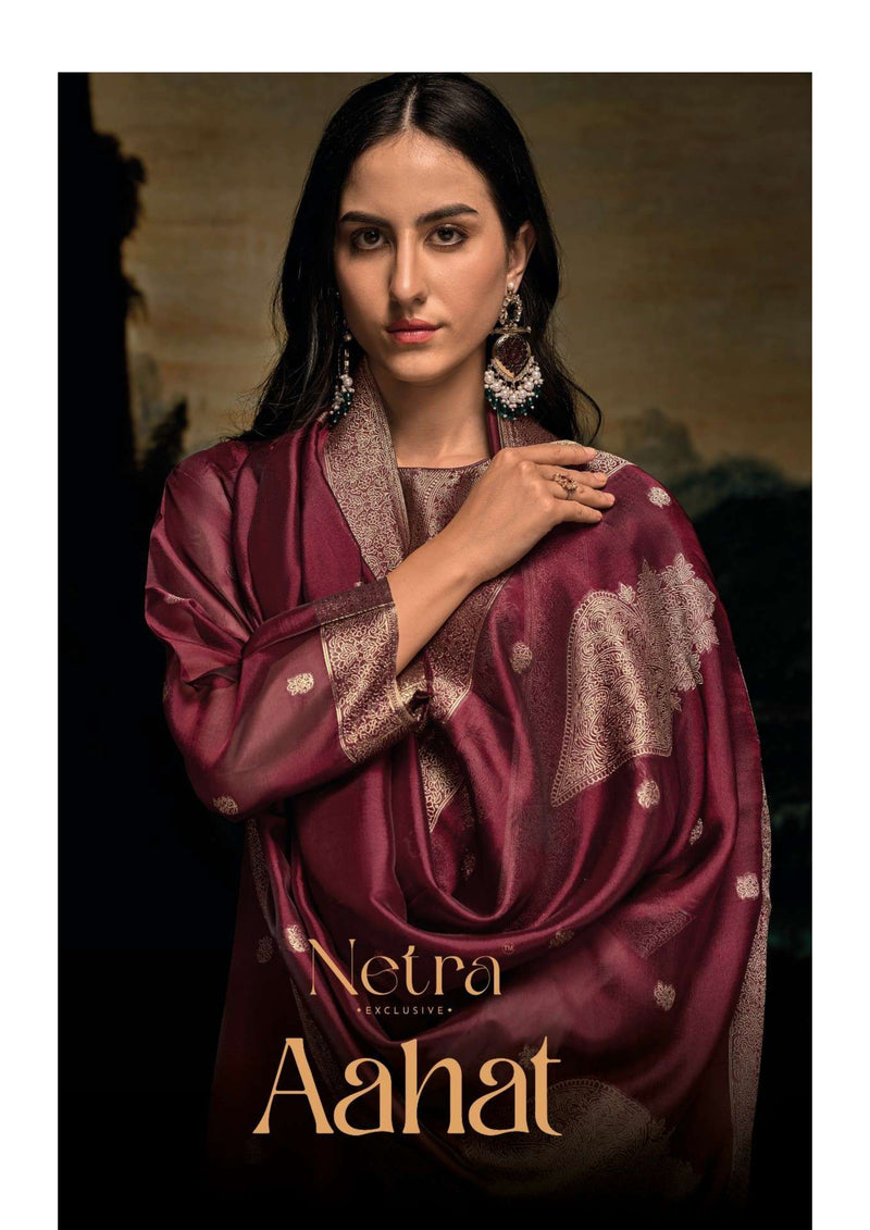 Netra Aahat Pure Silk Designer Festiv Wear Salwar Suit Collection