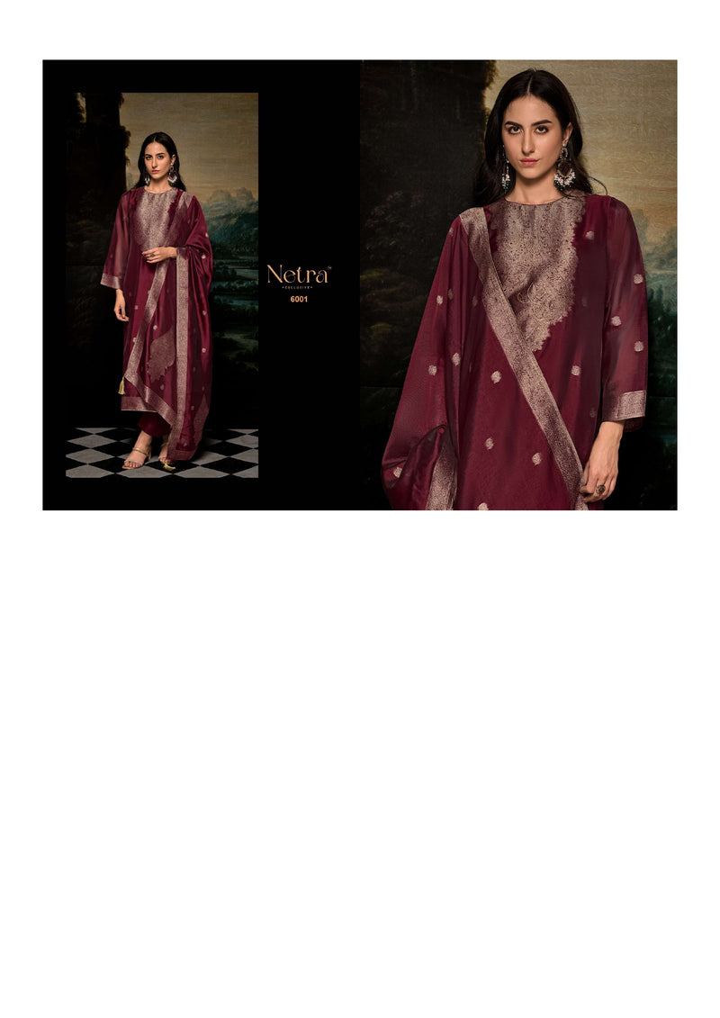 Netra Aahat Pure Silk Designer Festiv Wear Salwar Suit Collection