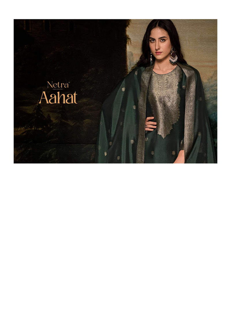 Netra Aahat Pure Silk Designer Festiv Wear Salwar Suit Collection