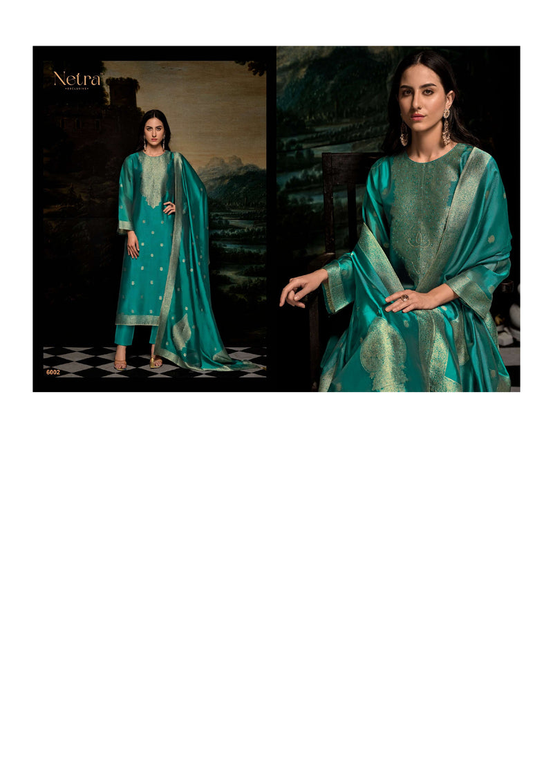 Netra Aahat Pure Silk Designer Festiv Wear Salwar Suit Collection