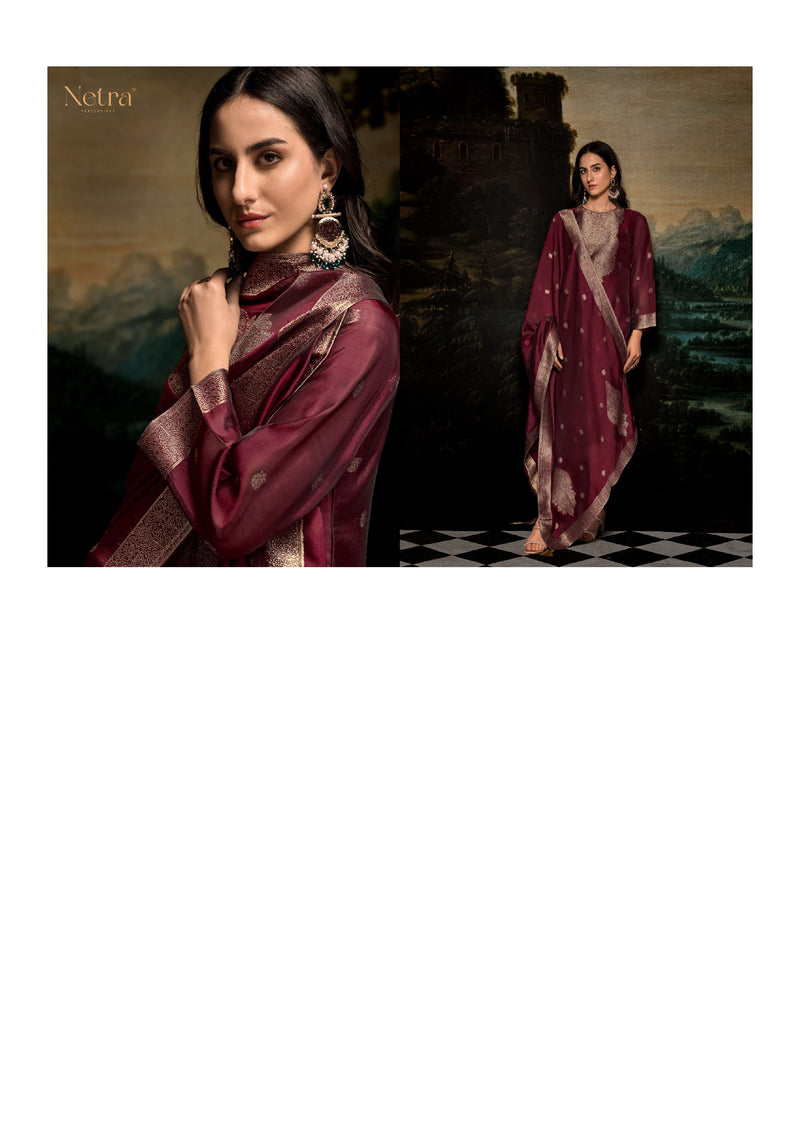 Netra Aahat Pure Silk Designer Festiv Wear Salwar Suit Collection