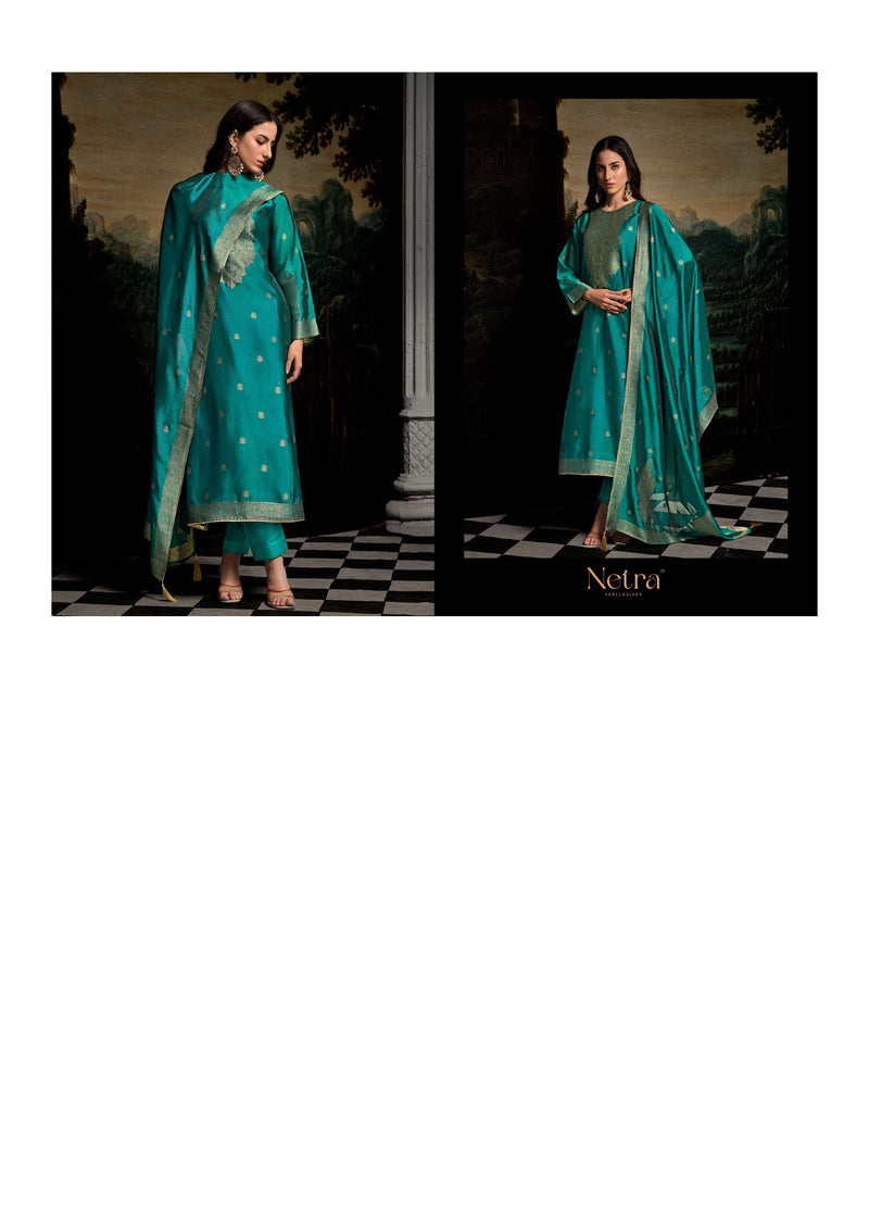 Netra Aahat Pure Silk Designer Festiv Wear Salwar Suit Collection