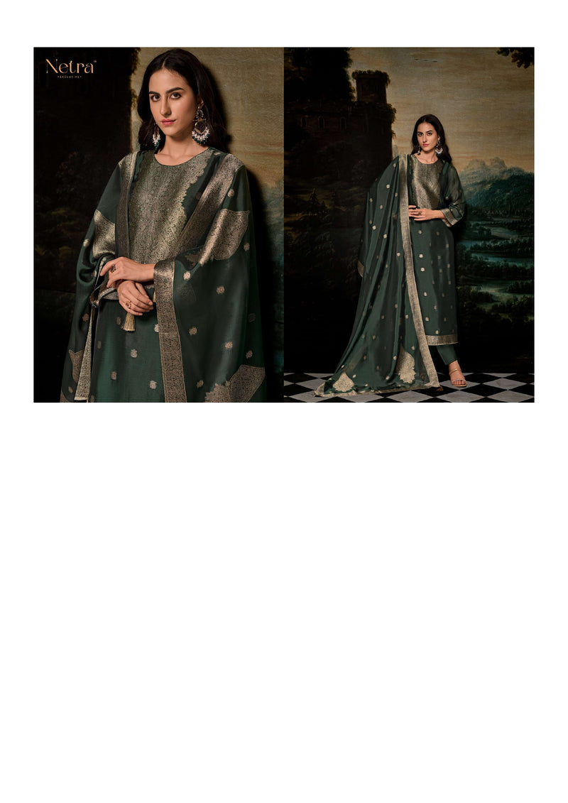 Netra Aahat Pure Silk Designer Festiv Wear Salwar Suit Collection