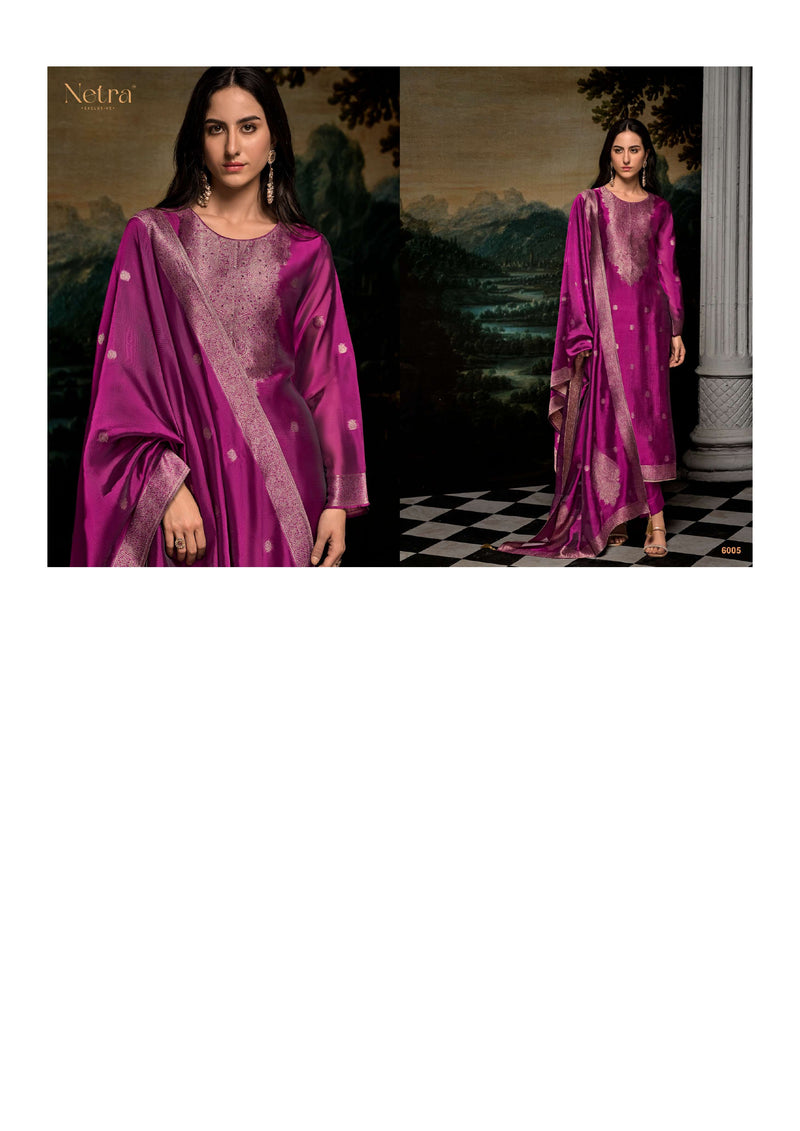 Netra Aahat Pure Silk Designer Festiv Wear Salwar Suit Collection