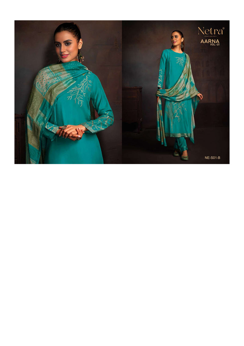 Netra Aarna Vol 1 Musleen Jacquard Designer Salwar Suit