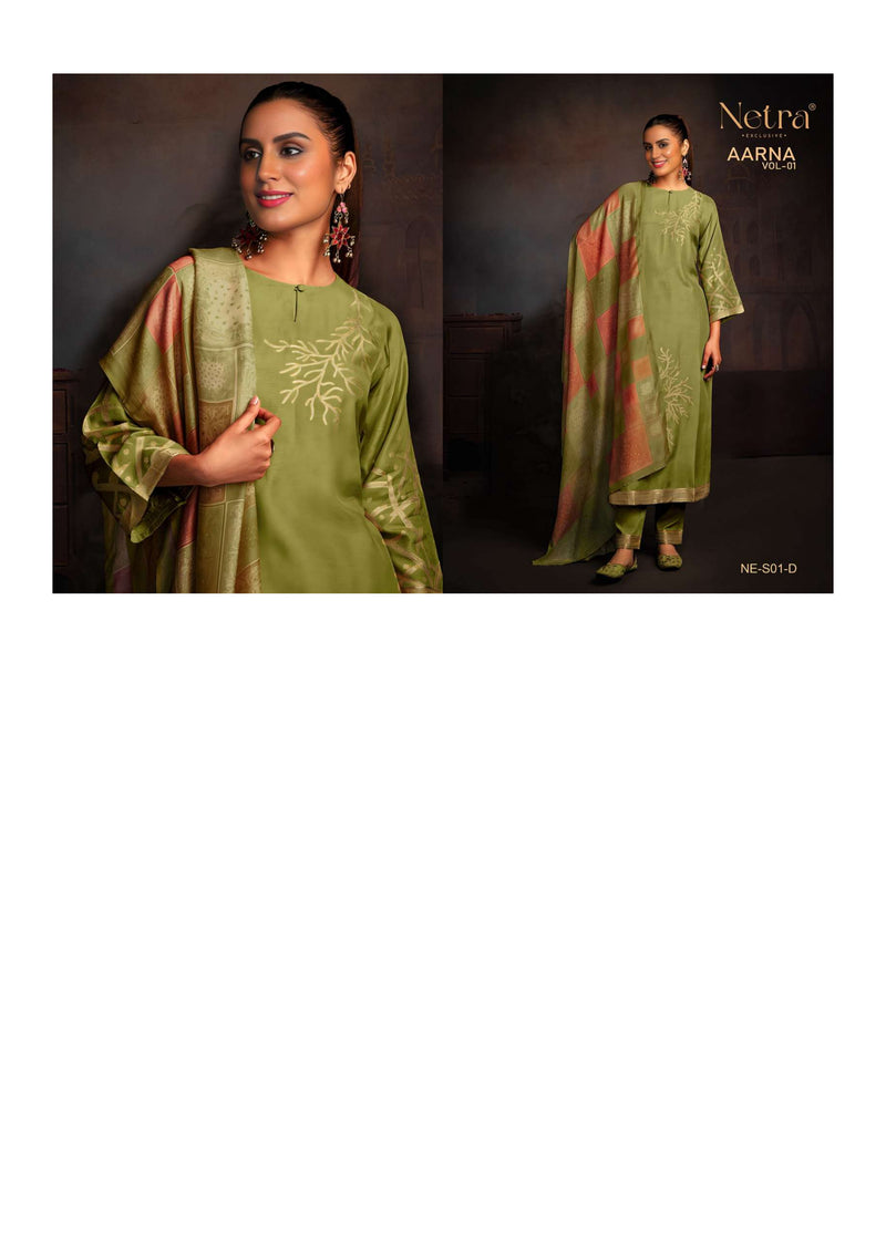 Netra Aarna Vol 1 Musleen Jacquard Designer Salwar Suit