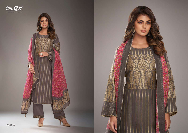 Omtex Eleanoi Silk Jacquard Designer Festiv Wear Suit