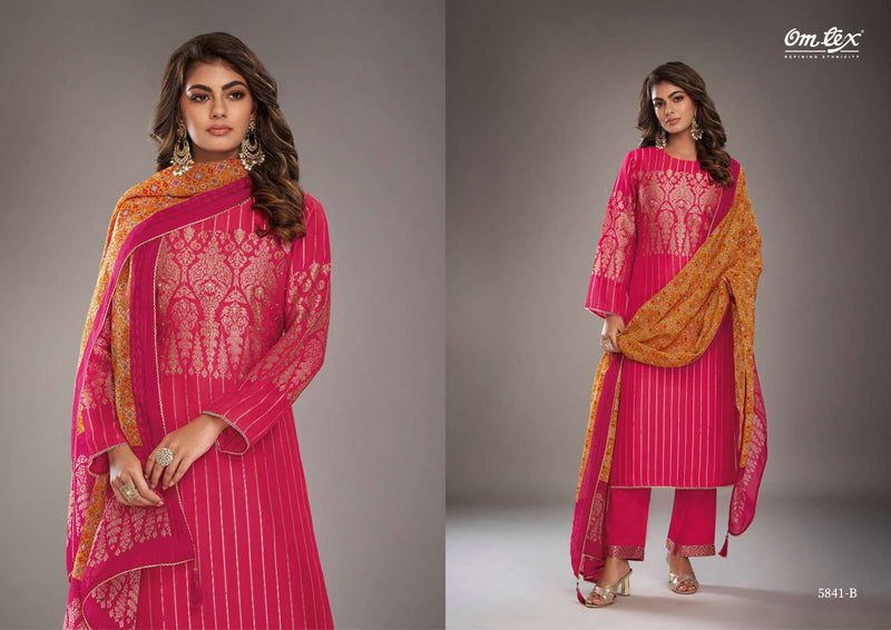 Omtex Eleanoi Silk Jacquard Designer Festiv Wear Suit