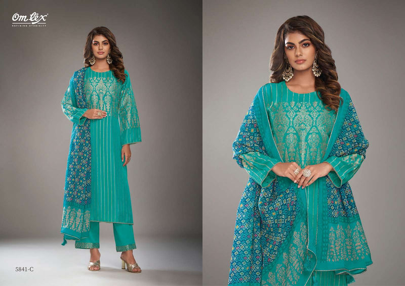 Omtex Eleanoi Silk Jacquard Designer Festiv Wear Suit