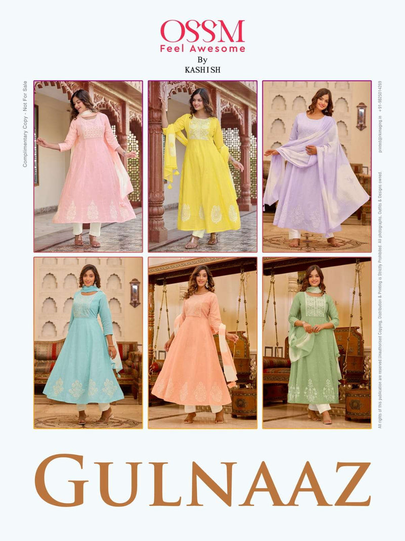 Ossm Present Gulnaaz Amazing Embroidered Work Readymade Cotton Salwar Kameez